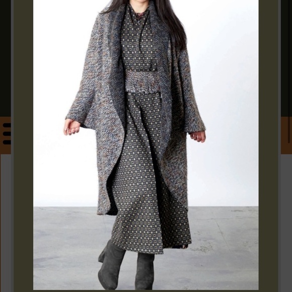 bryn Walker Sweaters - Bryn walker Castagna wrap coat cardigan grey black pockets size medium sweater
